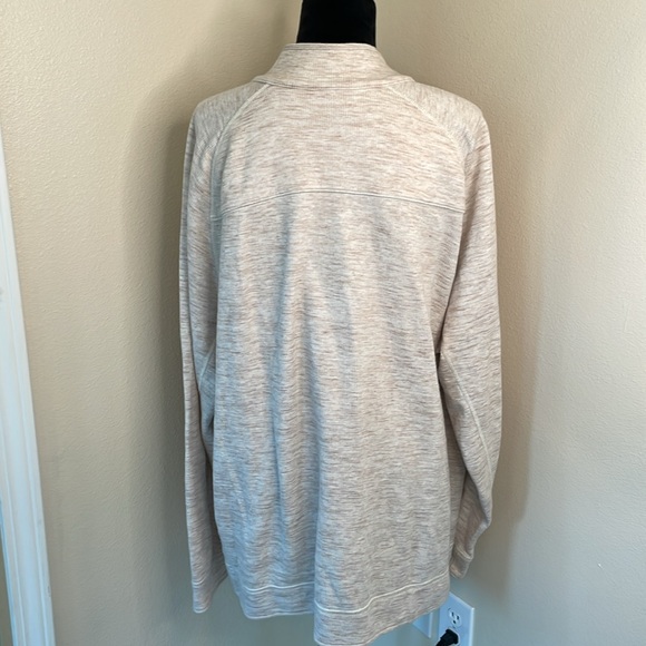 Tommy Bahama cream speckled quarter zip pullover - Picture 7 of 9